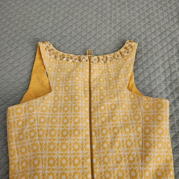 ANTONIO MELANI Yellow Embellished Midi Dress - Picture 6 of 6